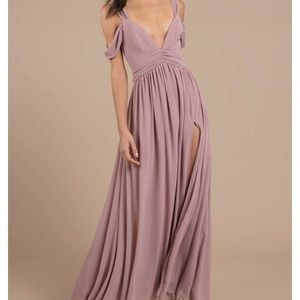 Mauve Maxi Dress with High Slit